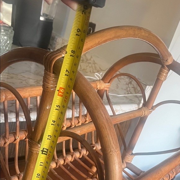 Vintage Rattan Magazine Rack - Picture 3 of 3